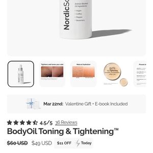 White Body Oil Toning & Tightening